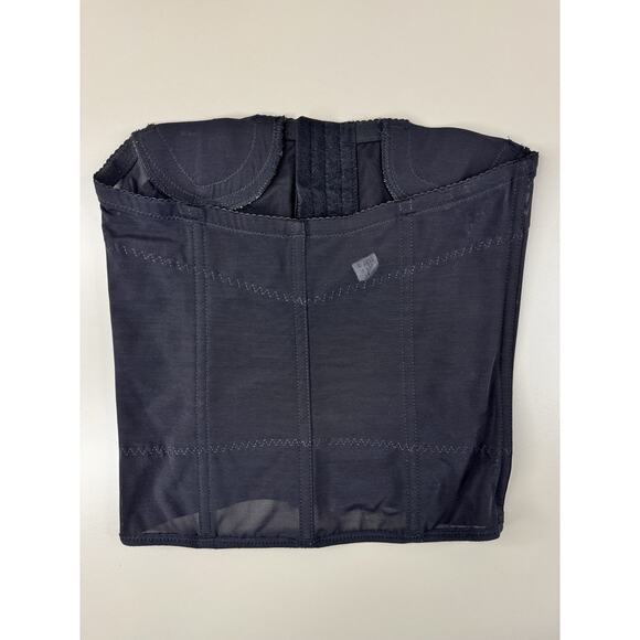 Black Lace Mesh Corset Bustier Top S/M Strapless Gothic Y2K Grunge Edgy Clubwear - Picture 10 of 10